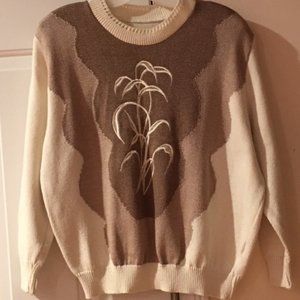 Sweater sz L Multivolor Blended  Fabric Made in France